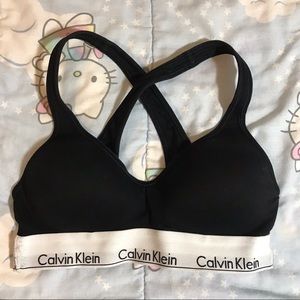 Calvin Klein black sports bra